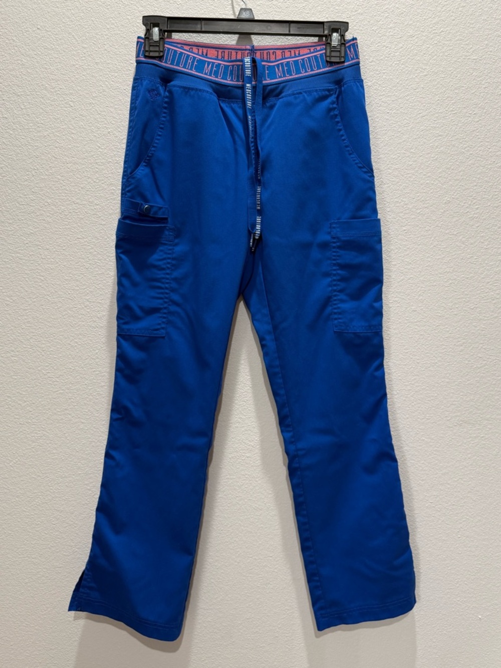 Med Couture Touch Women’s  STRETCH Logo Elastic Double Cargo Pants Petite XS